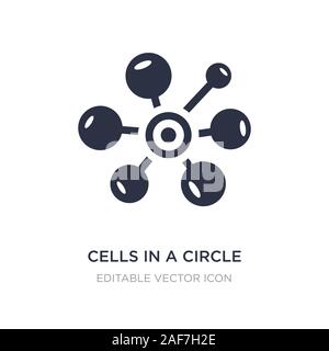 Le cellule in un cerchio icona sullo sfondo bianco. Elemento di semplice illustrazione dal concetto medico. cellule in un cerchio icona simbolo di design. Illustrazione Vettoriale