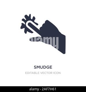Icona alle sbavature su sfondo bianco. Elemento di semplice illustrazione dal concetto Guestures. sbavature icona simbolo di design. Illustrazione Vettoriale