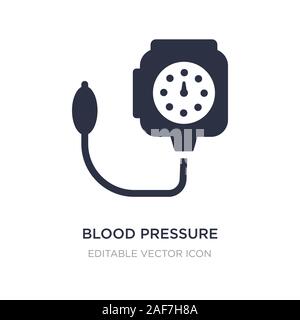 Il controllo della pressione del sangue icona strumento su sfondo bianco. Elemento di semplice illustrazione dal concetto medico. il controllo della pressione del sangue icona dello strumento di progettazione di simbolo Illustrazione Vettoriale