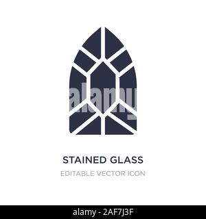 Finestra di vetro colorato icona sullo sfondo bianco. Elemento di semplice illustrazione dal concetto di varie. finestra di vetro colorato icona simbolo di design. Illustrazione Vettoriale