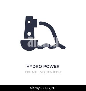 Hydro Power Generation icona sullo sfondo bianco. Elemento di semplice illustrazione dal concetto di industria. hydro power generation icona simbolo di design. Illustrazione Vettoriale