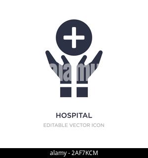 Ospedale medicalal di una croce in un cerchio icona sullo sfondo bianco. Elemento di semplice illustrazione dal concetto medico ospedale medicalal di croce in Illustrazione Vettoriale