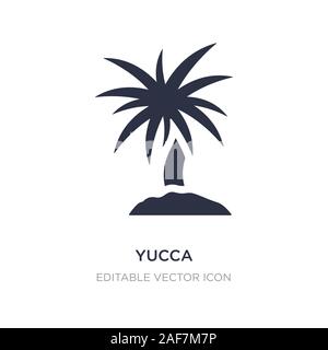 Icona di yucca su sfondo bianco. Elemento di semplice illustrazione dal concetto di natura. yucca icona simbolo di design. Illustrazione Vettoriale