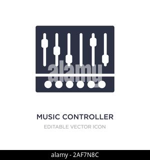 Musica icona controller su sfondo bianco. Elemento di semplice illustrazione dal concetto di multimediale. musica controller simbolo icona del design. Illustrazione Vettoriale