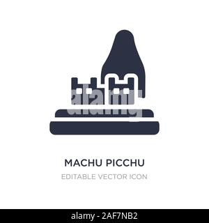 Machu Picchu, icona su sfondo bianco. Elemento di semplice illustrazione dal concetto di monumenti. Machu Picchu icona simbolo di design. Illustrazione Vettoriale
