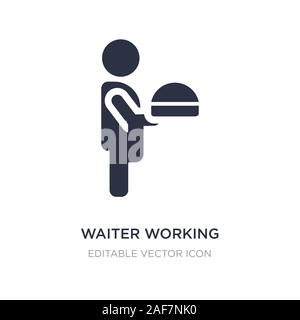 Cameriere icona di lavoro su sfondo bianco. Elemento di semplice illustrazione da persone il concetto di lavoro cameriere icona simbolo di design. Illustrazione Vettoriale