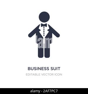 Business suit icona sullo sfondo bianco. Elemento di semplice illustrazione dal concetto di persone. business suit icona simbolo di design. Illustrazione Vettoriale