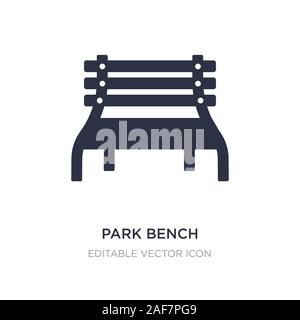 Una panchina nel parco icona sullo sfondo bianco. Elemento di semplice illustrazione dal concetto di natura. una panchina nel parco icona simbolo di design. Illustrazione Vettoriale