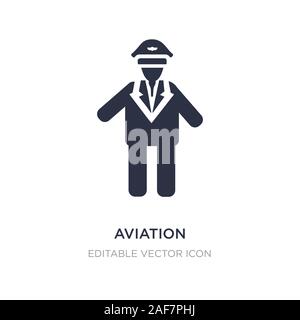 Icona di aviazione su sfondo bianco. Elemento di semplice illustrazione dal concetto di persone. aviation icona simbolo di design. Illustrazione Vettoriale