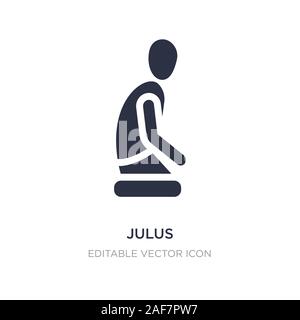 Icona julus su sfondo bianco. Elemento di semplice illustrazione dal concetto di persone. julus icona simbolo di design. Illustrazione Vettoriale