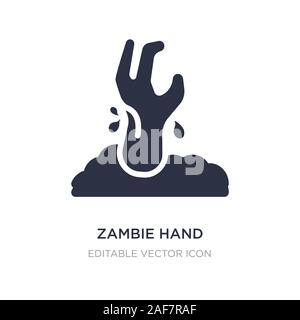 Zambie icona mano su sfondo bianco. Elemento di semplice illustrazione da altro concetto. zambie mano simbolo icona del design. Illustrazione Vettoriale