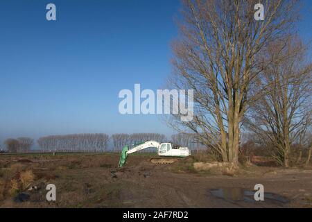 Wageningen, Paesi Bassi - 14 dicembre 2018: iniziare a costruire una nuova suddivisione in Wageningen Paesi Bassi Foto Stock