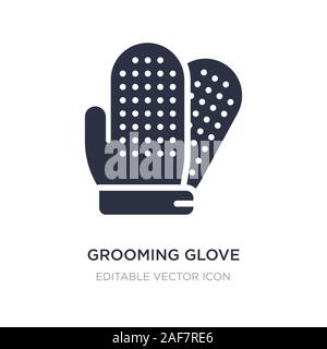 Guanto grooming icona sullo sfondo bianco. Elemento di semplice illustrazione da altro concetto. Guanto grooming icona simbolo di design. Illustrazione Vettoriale