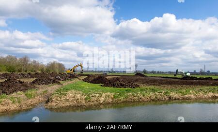 Modifica della Bennekomse Hooilanden nel Gelderse Vallei da pascoli nella nuova natura Foto Stock