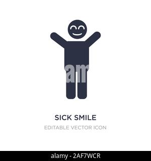Malati icona smile su sfondo bianco. Elemento di semplice illustrazione dal concetto di persone. malati icona smile design simbolo. Illustrazione Vettoriale