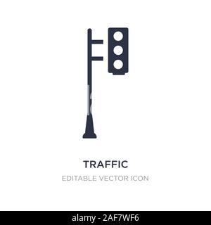 Icona del traffico su sfondo bianco. Elemento di semplice illustrazione dal concetto di segni. traffico icona simbolo di design. Illustrazione Vettoriale