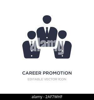 Promozione di carriera icona sullo sfondo bianco. Elemento di semplice illustrazione da professioni e posti di lavoro il concetto di promozione della carriera icona simbolo di design. Illustrazione Vettoriale