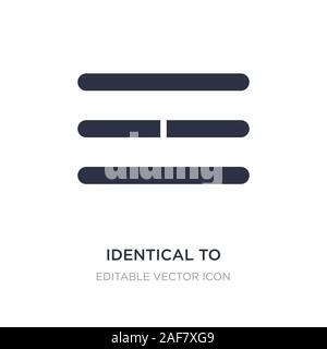 Identico a icona sullo sfondo bianco. Elemento di semplice illustrazione dal concetto di segni. identico al simbolo icona del design. Illustrazione Vettoriale