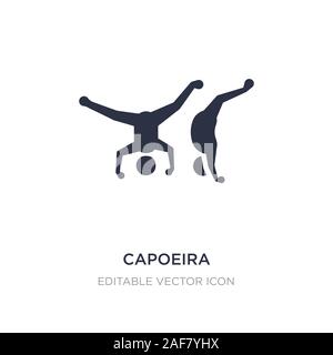 Icona di capoeira su sfondo bianco. Elemento di semplice illustrazione dal concetto di sport. capoeira icona simbolo di design. Illustrazione Vettoriale