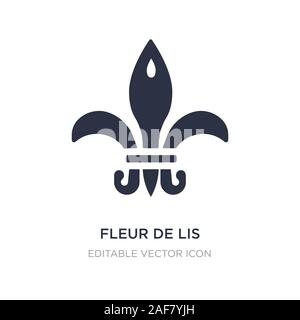 Fleur de Lis icona sullo sfondo bianco. Elemento di semplice illustrazione dal concetto di forme. Fleur de Lis icona simbolo di design. Illustrazione Vettoriale