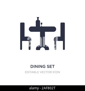 Set da pranzo icona sullo sfondo bianco. Elemento di semplice illustrazione da strumenti e utensili concetto. set da pranzo icona simbolo di design. Illustrazione Vettoriale