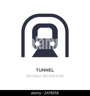 Icona di tunnel su sfondo bianco. Elemento di semplice illustrazione dal concetto di trasporto. tunnel simbolo icona del design. Illustrazione Vettoriale