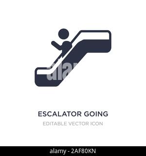 Escalator andando giù icona sullo sfondo bianco. Elemento di semplice illustrazione dal concetto di segni. escalator andando giù icona simbolo di design. Illustrazione Vettoriale