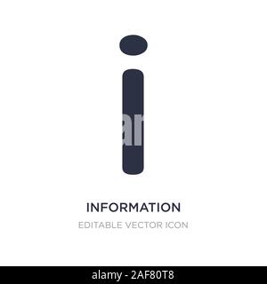 Icona informazioni su sfondo bianco. Elemento di semplice illustrazione dal concetto di segni. informazioni icona simbolo di design. Illustrazione Vettoriale