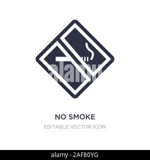 Nessuna icona di fumo su sfondo bianco. Elemento di semplice illustrazione dal concetto di segnalazione. Nessun fumo icona simbolo di design. Illustrazione Vettoriale