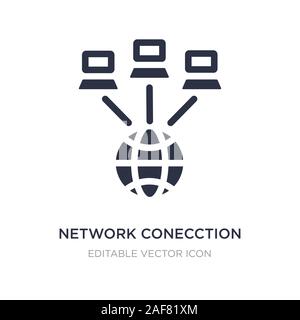 Connessione di rete icona sullo sfondo bianco. Elemento di semplice illustrazione dal social media marketing il concetto di connessione rete icona simbolo di design. Illustrazione Vettoriale