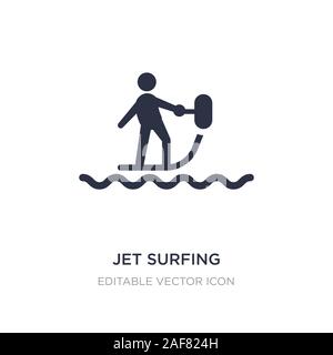 Jet icona surf su sfondo bianco. Elemento di semplice illustrazione dal concetto di sport. jet surf icona simbolo di design. Illustrazione Vettoriale