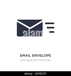 Busta posta elettronica icona pulsante su sfondo bianco. Elemento di semplice illustrazione dal concetto di interfaccia utente posta elettronica tasto Busta icona simbolo di design. Illustrazione Vettoriale