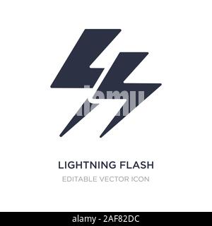 Un fulmine icona flash su sfondo bianco. Elemento di semplice illustrazione dal concetto di interfaccia utente lightning icona flash design di simbolo. Illustrazione Vettoriale