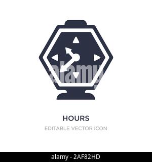 Ore icona sullo sfondo bianco. Elemento di semplice illustrazione dal concetto di interfaccia utente. ore icona simbolo di design. Illustrazione Vettoriale