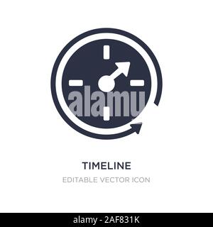 Icona timeline su sfondo bianco. Elemento di semplice illustrazione dal social media marketing concetto. timeline icona simbolo di design. Illustrazione Vettoriale