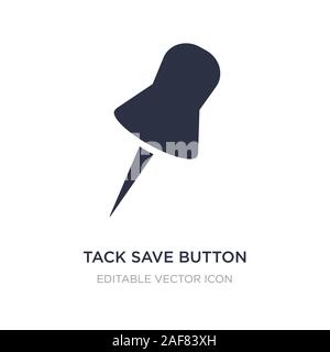 Bulletta pulsante salva icona sullo sfondo bianco. Elemento di semplice illustrazione da strumenti e utensili concetto. bulletta pulsante salva icona simbolo di design. Illustrazione Vettoriale