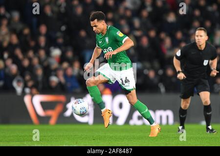 11 dicembre 2019, Pride Park Stadium, Derby, Inghilterra; Sky scommessa campionato, Derby County v Sheffield mercoledì : Giacobbe Murphy (14) di Sheffield Mercoledì Credito: Jon Hobley/news immagini Foto Stock