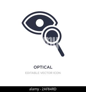 Icona di ottica su sfondo bianco. Elemento di semplice illustrazione da strumenti e utensili concetto. ottico simbolo icona del design. Illustrazione Vettoriale