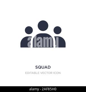 Icona della squadra su sfondo bianco. Elemento di semplice illustrazione da strumenti e utensili concetto. squad icona simbolo di design. Illustrazione Vettoriale