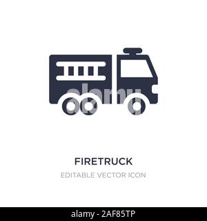 Icona firetruck su sfondo bianco. Elemento di semplice illustrazione da strumenti e utensili concetto. firetruck icona simbolo di design. Illustrazione Vettoriale