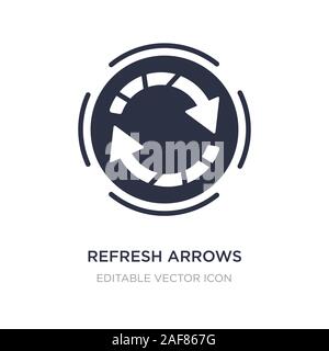 Aggiorna le frecce icona sullo sfondo bianco. Elemento di semplice illustrazione dal concetto di interfaccia utente. Aggiornare le frecce icona simbolo di design. Illustrazione Vettoriale