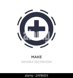 Fare icona sullo sfondo bianco. Elemento di semplice illustrazione dal concetto di interfaccia utente. Fare icona simbolo di design. Illustrazione Vettoriale