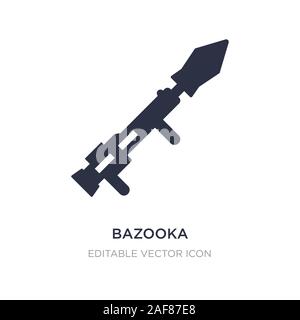 Bazooka icona sullo sfondo bianco. Elemento di semplice illustrazione dal concetto di armi. bazooka icona simbolo di design. Illustrazione Vettoriale