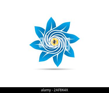 Farfalla di turbolenza fiore tornado formando un occhiello Illustrazione Vettoriale