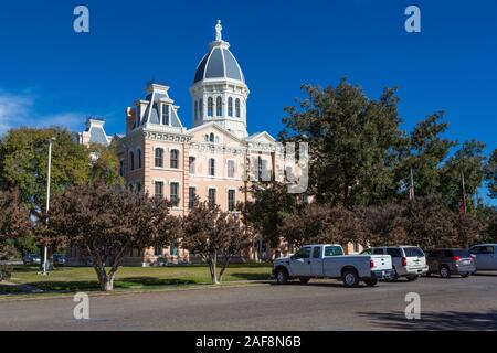 Marfa, Texas. Presidio County Court House, costruito 1886, restaurato 2001. Foto Stock