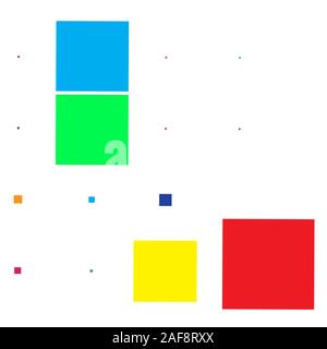 Quadrati colorati Foto Stock