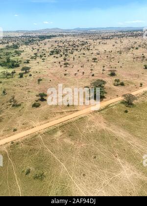 Tanzania. Serengeti Plain dall'aria. Foto Stock
