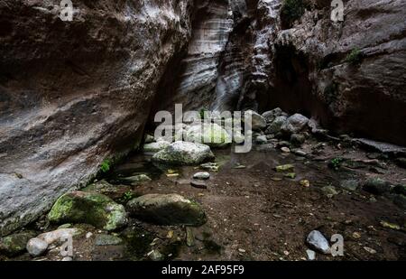 Il famoso, bello e pittoresco Avakas gorge alla penisola di Akamas , distretto di Paphos in Cipro Foto Stock