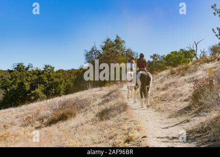 Passeggiata a cavallo sulla Pacific Crest Trail a Warner Springs, California Foto Stock