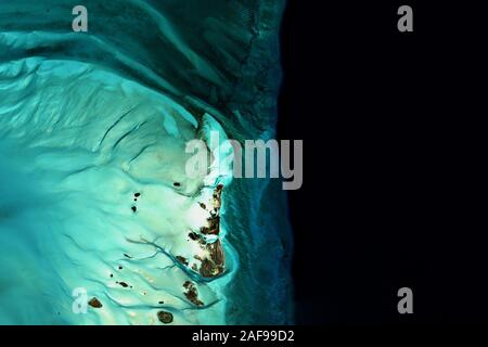 Strutture sottomarine del fondo marino vicino alle Bahamas nel Mar dei Caraibi - contiene modificati Sentinella di Copernico dati (2019) Foto Stock